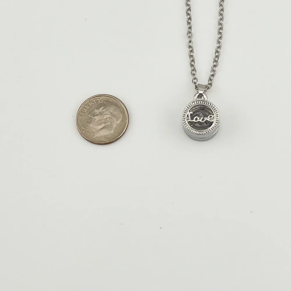 Swarovski Crystal Love Pendant Necklace Rhodium